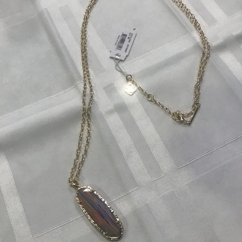 Kendra Scott Layla Gold in Pink Rainbow Calsilica